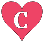 Printable C - heart stencil., love font pattern, valentines day template, clipart, design, alphabet letters and numbers, cricut, coloring page, monogram, a-z, vector, svg.