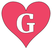 Printable G - heart stencil., love font pattern, valentines day template, clipart, design, alphabet letters and numbers, cricut, coloring page, monogram, a-z, vector, svg.
