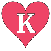 Printable K - heart stencil., love font pattern, valentines day template, clipart, design, alphabet letters and numbers, cricut, coloring page, monogram, a-z, vector, svg.
