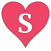 Printable S - heart stencil., love font pattern, valentines day template, clipart, design, alphabet letters and numbers, cricut, coloring page, monogram, a-z, vector, svg.