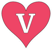 Printable V - heart stencil., love font pattern, valentines day template, clipart, design, alphabet letters and numbers, cricut, coloring page, monogram, a-z, vector, svg.