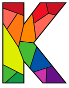 Free printable K - pattern. stained glass lettering, numbers, alphabet.  Use these simple DIY stained glass patterns, designs, templates, clip art, stencils to create words for your cricut or print and download, vector graphics.