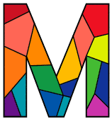 Free printable M - pattern. stained glass lettering, numbers, alphabet.  Use these simple DIY stained glass patterns, designs, templates, clip art, stencils to create words for your cricut or print and download, vector graphics.