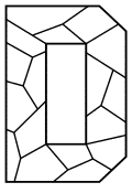 Free printable D - pattern. stained glass lettering, numbers, alphabet.  Use these simple DIY stained glass patterns, designs, templates, clip art, stencils to create words for your cricut or print and download, vector graphics.
