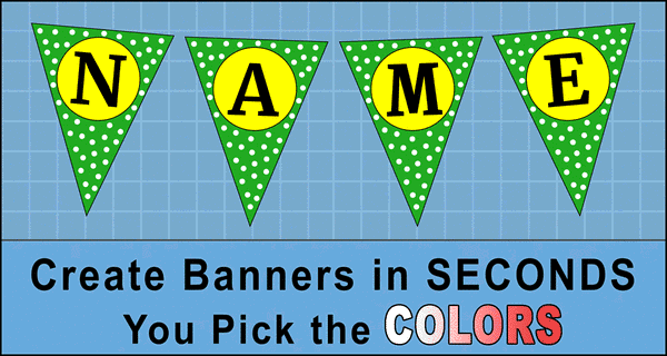 Triangle Banner DIY Letters (Printable Flag Templates)