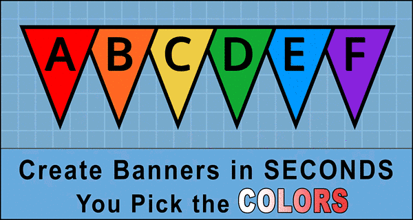 Triangle Banner Letters (Printable DIY Flag Templates)