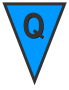 Q  - triangle pennant. Custom triangle pennant flag, DIY, stencil, pattern, template, clipart, printable alphabet letters and numbers, happy birthday sign, welcome sign, back to school, bulletin board, font, cricut, silhouette, vector, svg.