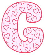 Free G - letter stencil. valentine day font stencil, pattern, template, clipart, design, printable alphabet letters and numbers, heart, love, cricut, coloring page, monogram, a-z, vector, svg.