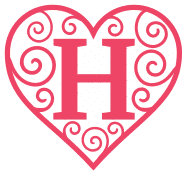 Free H - valentine pattern. valentine day font stencil, pattern, template, clipart, design, printable alphabet letters and numbers, heart, love, cricut, coloring page, monogram, a-z, vector, svg.