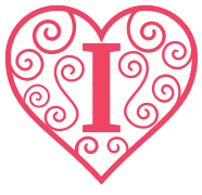 Free I - valentine pattern. valentine day font stencil, pattern, template, clipart, design, printable alphabet letters and numbers, heart, love, cricut, coloring page, monogram, a-z, vector, svg.