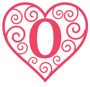 Free O - valentine clipart. valentine day font stencil, pattern, template, clipart, design, printable alphabet letters and numbers, heart, love, cricut, coloring page, monogram, a-z, vector, svg.