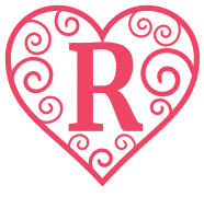 Free R - valentine clipart. valentine day font stencil, pattern, template, clipart, design, printable alphabet letters and numbers, heart, love, cricut, coloring page, monogram, a-z, vector, svg.