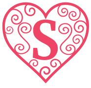 Free S - valentine clipart. valentine day font stencil, pattern, template, clipart, design, printable alphabet letters and numbers, heart, love, cricut, coloring page, monogram, a-z, vector, svg.