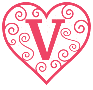 Free V - monogram stencil. valentine day font stencil, pattern, template, clipart, design, printable alphabet letters and numbers, heart, love, cricut, coloring page, monogram, a-z, vector, svg.