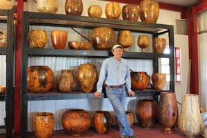 Collection of work and bowls by bill rosener