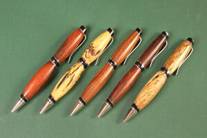 Homemade wooden pens