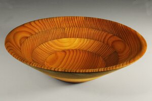 Segmented cedar wooden bowl