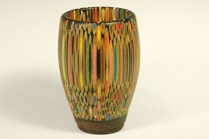 Wooden bowl made from pencils
