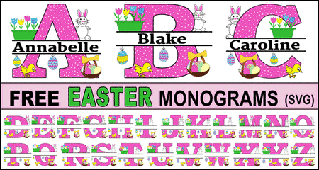 Easter Monogram Clip Art: Personalize Your Name