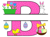 Free Easter monogram font B bunny egg basket chicken clipart alphabet letter split customize or personalize stencil template to print or download vector svg laser vinyl circuit silhouette.