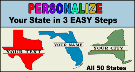 Split State Clip Art Patterns, Designs, Stencils, and Templates.