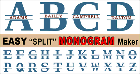Free Split Letter Font Monogram Maker: Customize Your Name