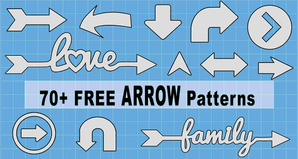 Arrow Icons, Patterns, Stencils, Clipart, Designs (Left, Right, Up, Down)