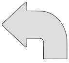 Free Bent Arrow Left Symbol stencil clipart design pattern template logo pointer sign symbol button emoji svg jpg png pdf vector print download.