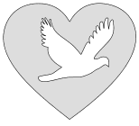 Free Dove (Heart, Peace) silhouette cricut bird pattern template design cut file print download vector svg laser scroll saw vinyl cutting machines.