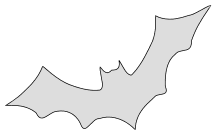 Free Flying Bat silhouette cricut bird pattern template design cut file print download vector svg laser scroll saw vinyl cutting machines.