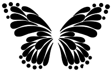 Butterfly wings stencil for wall. Free, butterfly, pattern, template, stencil, outline, printable, clipart, design, coloring page, vector, svg, print, download.