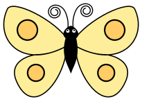 simple butterfly outline clipart