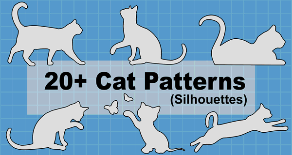 Cat Patterns, Templates, Stencils, Clip Art, and Silhouettes – DIY Projects, Patterns, Monograms, Designs, Templates