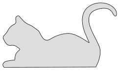 Free Cat lying down pattern. cat kitten silhouette pattern scroll saw pattern, svg, laser, cricut, silhouette, bandsaw cutting template, and coloring.