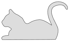 Cat lying down pattern. Free, cat, kitten, pattern, template, stencil, outline, printable, clipart, design, coloring page, vector, svg, print, download.