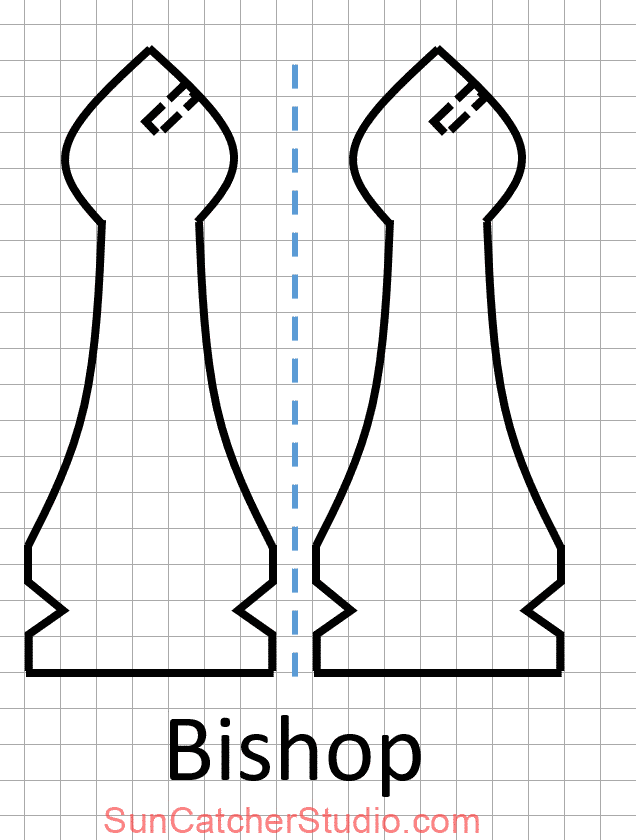 Bishop chess piece pattern.