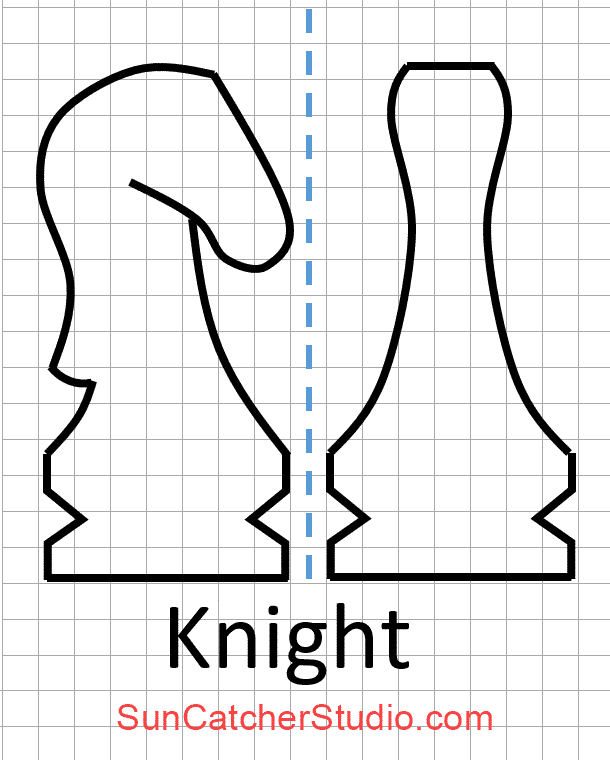 Knight chess piece pattern.