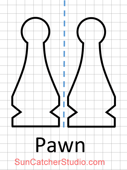 Pawn chess piece pattern.