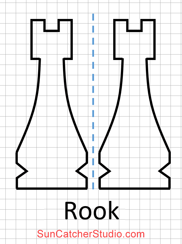 Rook Grid Mug 5x7 Chess Graphic 'MAKE YOUR MOVE' 