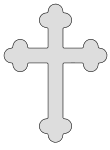 Free Budded Holy cross. Christian, religious, silhouette, pattern, scroll saw pattern, svg, laser, cricut, silhouette, bandsaw cutting template, and coloring.