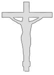 Free Jesus on the cross (Silhouette). christian religious pattern stencil template print download vector svg laser scroll saw vinyl cricut silhouette cutting machines.