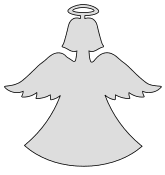 Angel wings pattern. Free, pattern, template, stencil, clipart, design, Christmas, angel, printable ornament, decoration, cricut, coloring page, winter, window, snow, vector, svg, print, download.