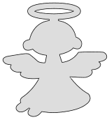 Angel wings template. Free, pattern, template, stencil, clipart, design, Christmas, angel, printable ornament, decoration, cricut, coloring page, winter, window, snow, vector, svg, print, download.