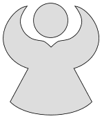 Basic angel pattern. Free, pattern, template, stencil, clipart, design, Christmas, angel, printable ornament, decoration, cricut, coloring page, winter, window, snow, vector, svg, print, download.