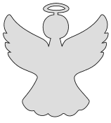 Printable angel template. Free, pattern, template, stencil, clipart, design, Christmas, angel, printable ornament, decoration, cricut, coloring page, winter, window, snow, vector, svg, print, download.