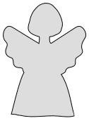 Simple angel pattern. Free, pattern, template, stencil, clipart, design, Christmas, angel, printable ornament, decoration, cricut, coloring page, winter, window, snow, vector, svg, print, download.