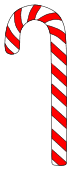 Printable Candy Cane Decoration. Free, Christmas, Holidays, candy cane, pattern, template, stencil, clipart, design, printable ornament, decoration, cricut, coloring page, winter, window, vector, svg, print, download.