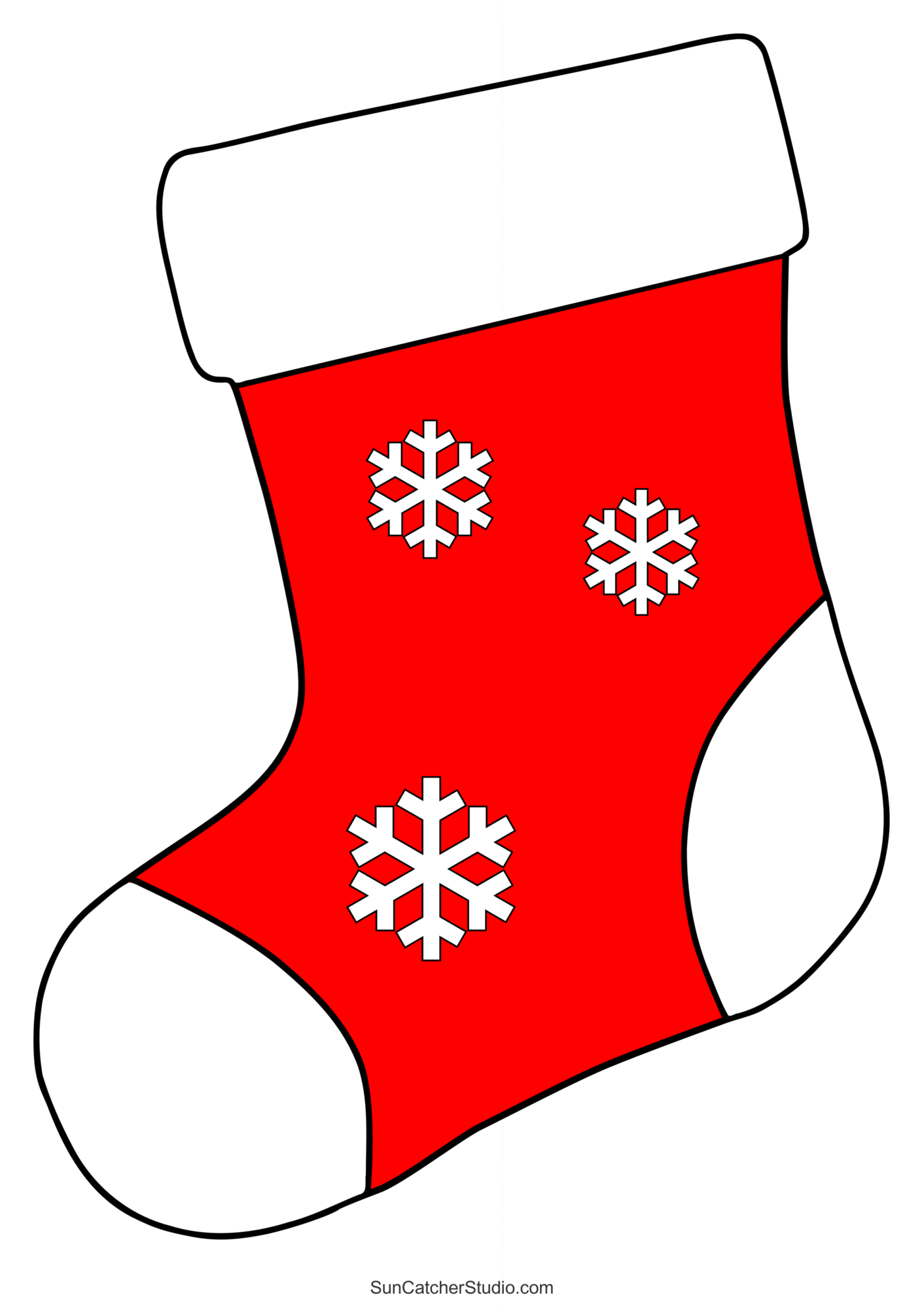 Free Printable Stocking Pattern (Template for Christmas) - Bloom