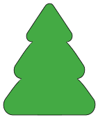 Beginners Christmas tree. Free, Christmas, tree, holidays, stencil, template, clip art, design, printable ornament, decoration, cricut, coloring page, winter, window, snow, vector, svg, print, download.