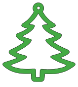 Hanging Christmas tree  decoration. Free, Christmas, tree, holidays, stencil, template, clip art, design, printable ornament, decoration, cricut, coloring page, winter, window, snow, vector, svg, print, download.